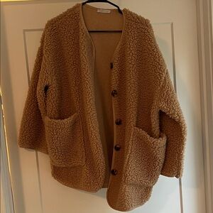 Cozy Tan Sherpa Jacket